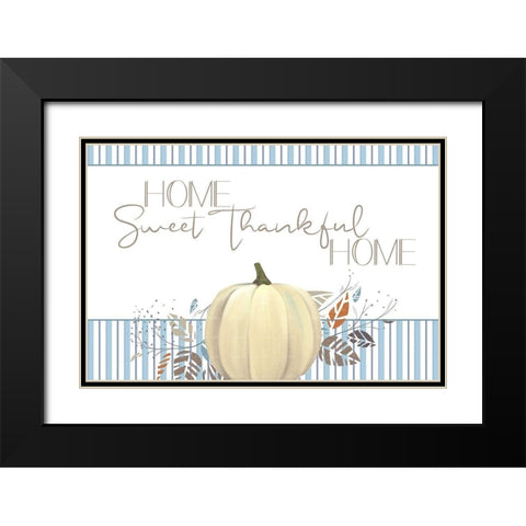 Home Sweet Thankful Home Black Modern Wood Framed Art Print with Double Matting by Allen, Kimberly
