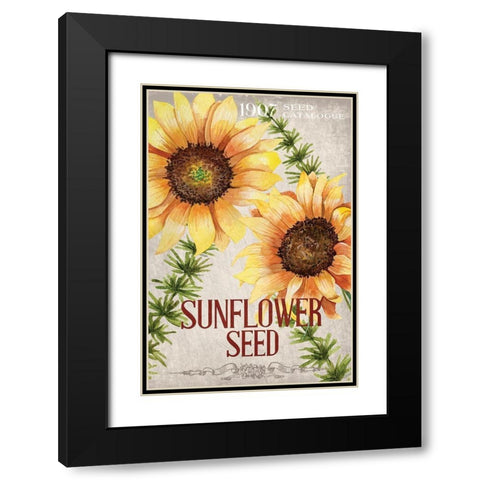 Sunflower Seeds Black Modern Wood Framed Art Print with Double Matting by Allen, Kimberly