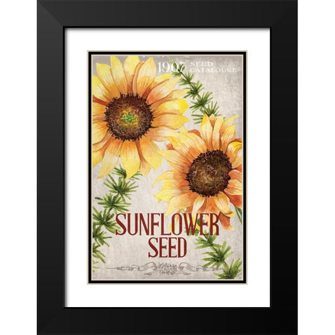 Sunflower Seeds Black Modern Wood Framed Art Print with Double Matting by Allen, Kimberly