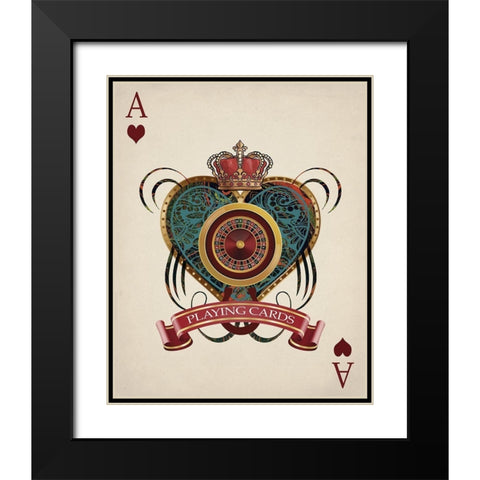 Playing Cards 1 Black Modern Wood Framed Art Print with Double Matting by Allen, Kimberly