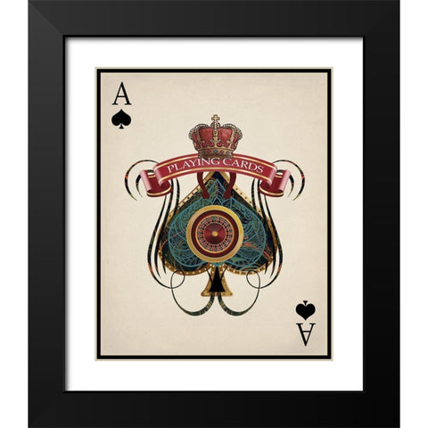 Playing Cards 2 Black Modern Wood Framed Art Print with Double Matting by Allen, Kimberly