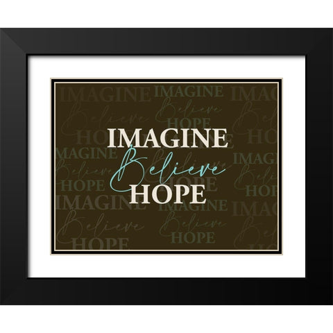 Imagine Black Modern Wood Framed Art Print with Double Matting by Allen, Kimberly