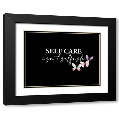 Selfcare Black Modern Wood Framed Art Print with Double Matting by Allen, Kimberly