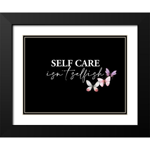 Selfcare Black Modern Wood Framed Art Print with Double Matting by Allen, Kimberly