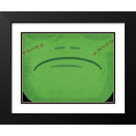 Frankenstein Black Modern Wood Framed Art Print with Double Matting by Allen, Kimberly