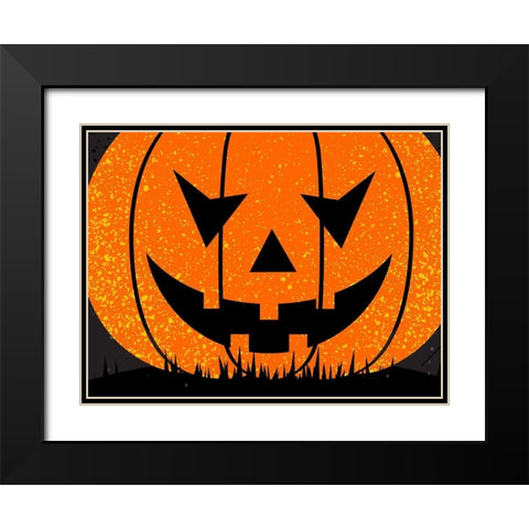 Jack O Lantern Black Modern Wood Framed Art Print with Double Matting by Allen, Kimberly