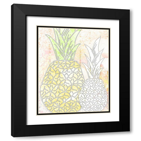 Pinneapple 1 Black Modern Wood Framed Art Print with Double Matting by Allen, Kimberly