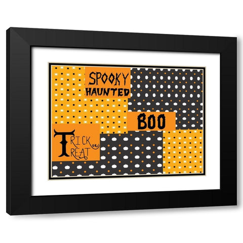 BOO Black Modern Wood Framed Art Print with Double Matting by Allen, Kimberly