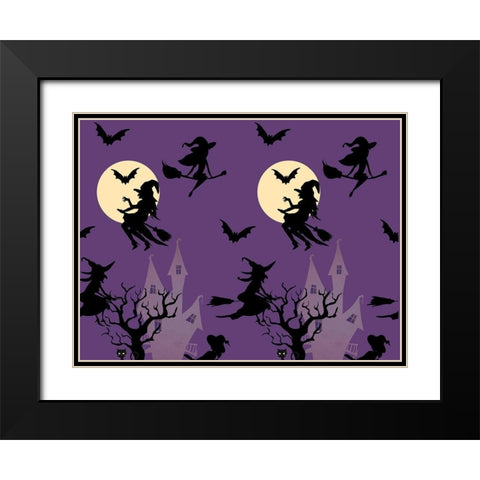 Witchy Black Modern Wood Framed Art Print with Double Matting by Allen, Kimberly