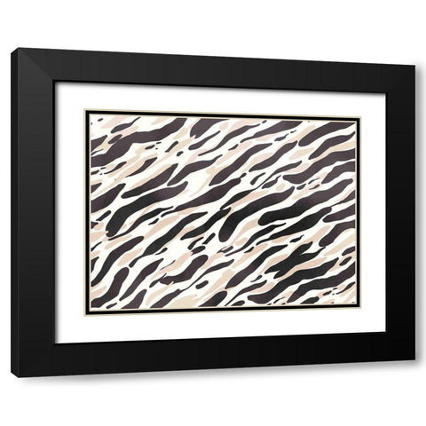 Zebra Mask Black Modern Wood Framed Art Print with Double Matting by Allen, Kimberly