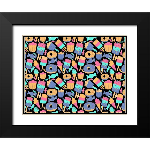 Sweets Black Modern Wood Framed Art Print with Double Matting by Allen, Kimberly