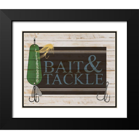 Bait and Tackle Black Modern Wood Framed Art Print with Double Matting by Allen, Kimberly