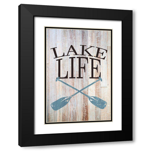 Lake Life Black Modern Wood Framed Art Print with Double Matting by Allen, Kimberly