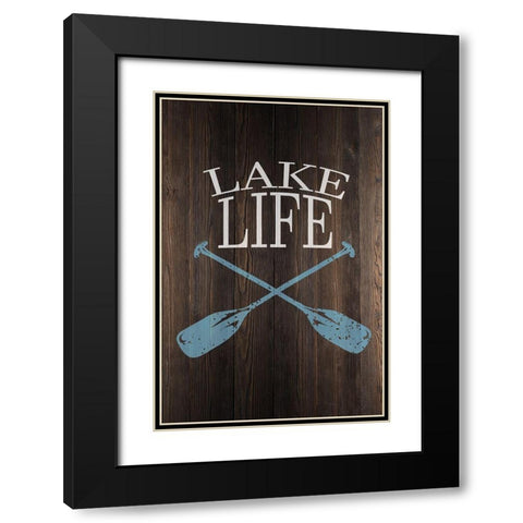 Lake Life Black Modern Wood Framed Art Print with Double Matting by Allen, Kimberly