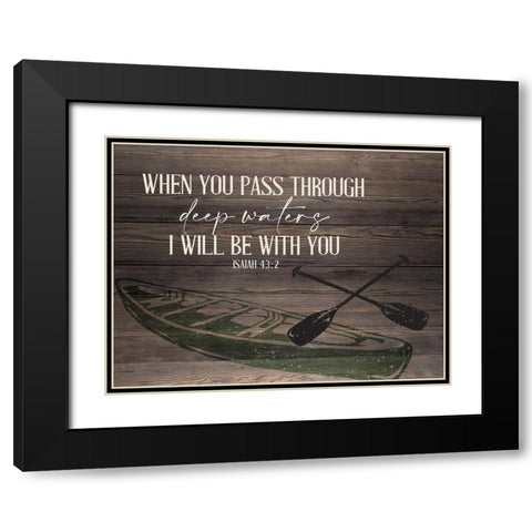 Deep Waters Black Modern Wood Framed Art Print with Double Matting by Allen, Kimberly