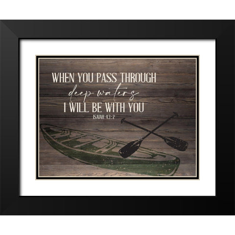 Deep Waters Black Modern Wood Framed Art Print with Double Matting by Allen, Kimberly