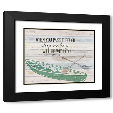 Deep Waters Black Modern Wood Framed Art Print with Double Matting by Allen, Kimberly