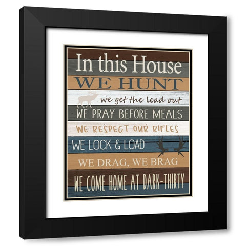 In this House V2 Black Modern Wood Framed Art Print with Double Matting by Allen, Kimberly