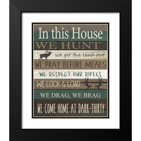 In this House Black Modern Wood Framed Art Print with Double Matting by Allen, Kimberly
