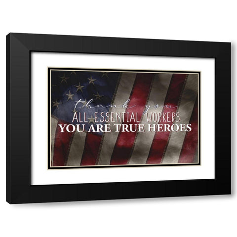 True Heroes Black Modern Wood Framed Art Print with Double Matting by Allen, Kimberly