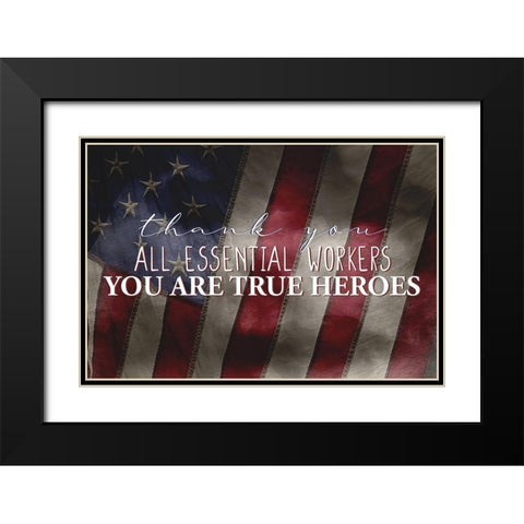 True Heroes Black Modern Wood Framed Art Print with Double Matting by Allen, Kimberly