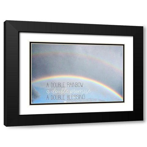Double Rainbow Black Modern Wood Framed Art Print with Double Matting by Allen, Kimberly