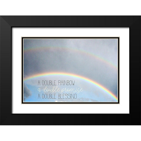 Double Rainbow Black Modern Wood Framed Art Print with Double Matting by Allen, Kimberly