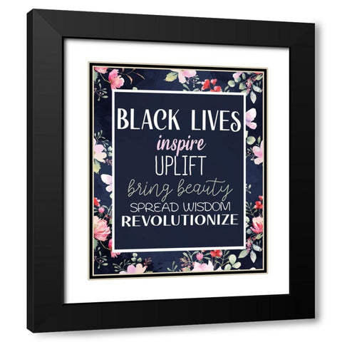 Inspire 2 Black Modern Wood Framed Art Print with Double Matting by Allen, Kimberly