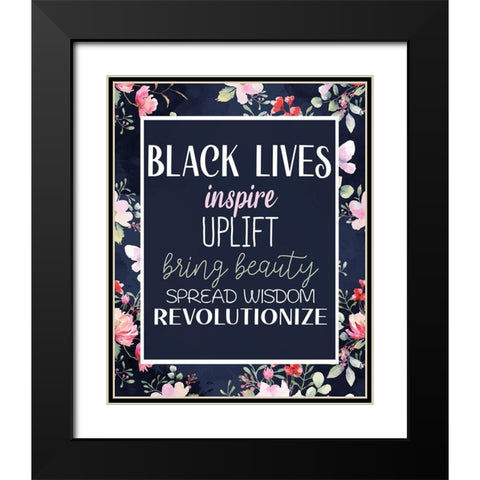 Inspire 2 Black Modern Wood Framed Art Print with Double Matting by Allen, Kimberly