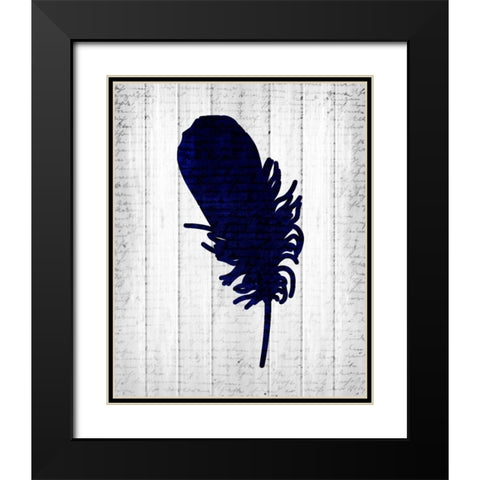 Feathered 2 Black Modern Wood Framed Art Print with Double Matting by Allen, Kimberly