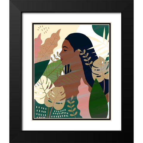 Beauty 1 Black Modern Wood Framed Art Print with Double Matting by Allen, Kimberly