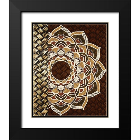 Mandala Weave 1 Black Modern Wood Framed Art Print with Double Matting by Allen, Kimberly