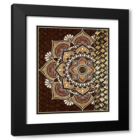 Mandala Weave 2 Black Modern Wood Framed Art Print with Double Matting by Allen, Kimberly