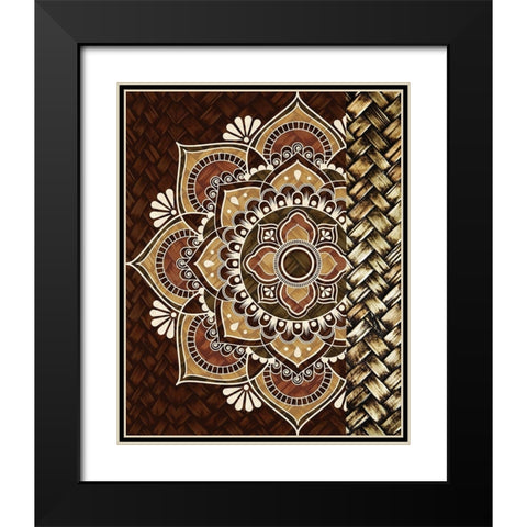 Mandala Weave 2 Black Modern Wood Framed Art Print with Double Matting by Allen, Kimberly