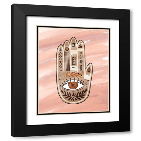 Palmistry 2 Black Modern Wood Framed Art Print with Double Matting by Allen, Kimberly