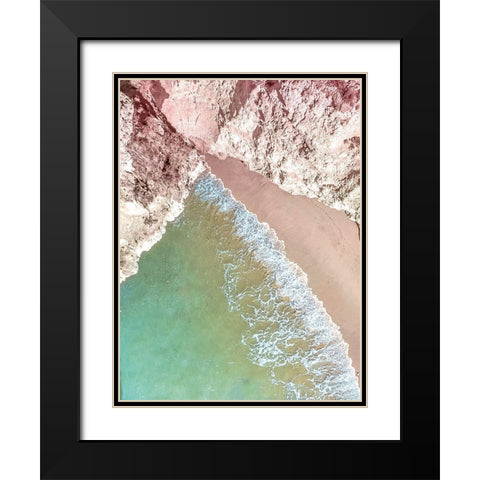 Beach Cliffs Black Modern Wood Framed Art Print with Double Matting by Allen, Kimberly