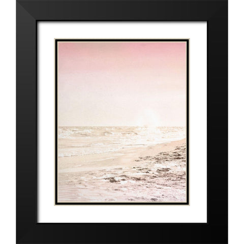 Beach Pink 2 Black Modern Wood Framed Art Print with Double Matting by Allen, Kimberly