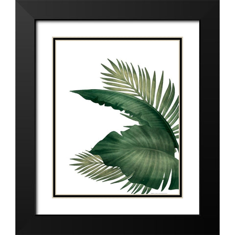 Palms 3 Black Modern Wood Framed Art Print with Double Matting by Allen, Kimberly