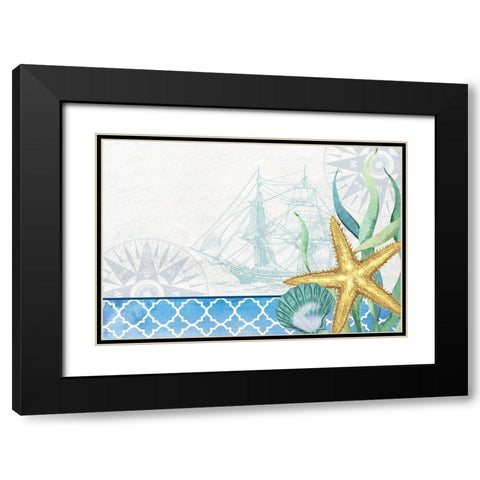 Bayside 5 Black Modern Wood Framed Art Print with Double Matting by Allen, Kimberly