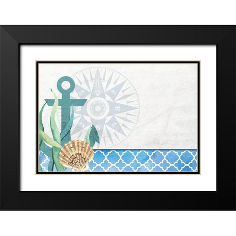 Bayside 6 Black Modern Wood Framed Art Print with Double Matting by Allen, Kimberly