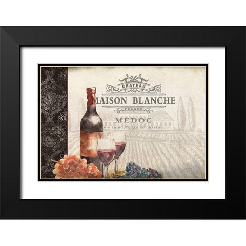 Vineyard View 5 Black Modern Wood Framed Art Print with Double Matting by Allen, Kimberly