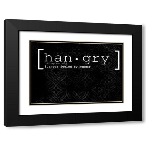 Hangry Black Modern Wood Framed Art Print with Double Matting by Allen, Kimberly