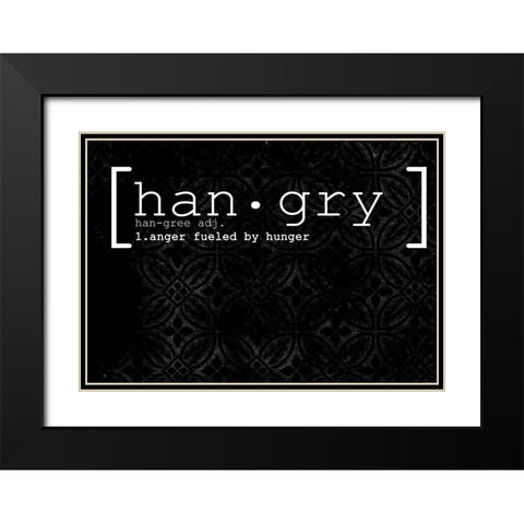 Hangry Black Modern Wood Framed Art Print with Double Matting by Allen, Kimberly