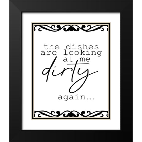 The Dishes Black Modern Wood Framed Art Print with Double Matting by Allen, Kimberly