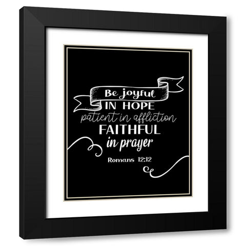 Be Joyful Black Modern Wood Framed Art Print with Double Matting by Allen, Kimberly