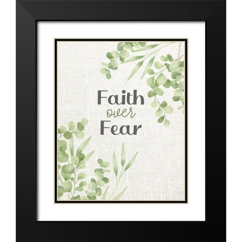 Faith over Fear Black Modern Wood Framed Art Print with Double Matting by Allen, Kimberly