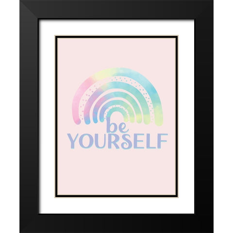 Be Yourself Black Modern Wood Framed Art Print with Double Matting by Allen, Kimberly