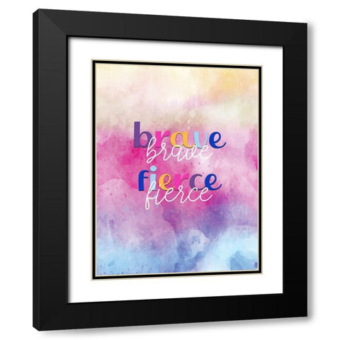 Brave Fierce Black Modern Wood Framed Art Print with Double Matting by Allen, Kimberly