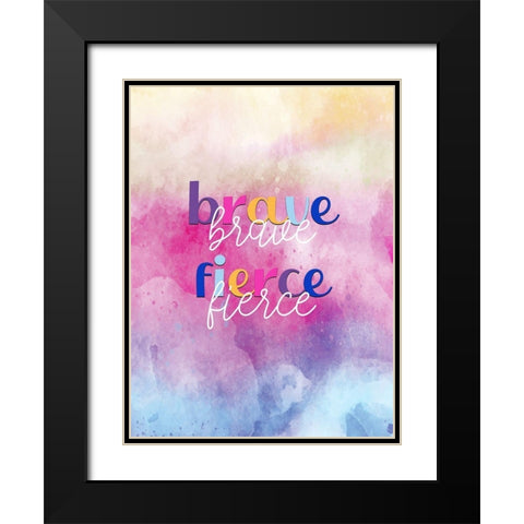 Brave Fierce Black Modern Wood Framed Art Print with Double Matting by Allen, Kimberly