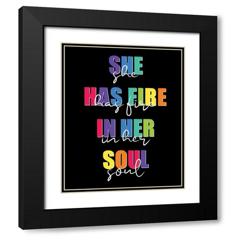She Has Black Modern Wood Framed Art Print with Double Matting by Allen, Kimberly